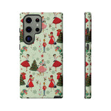 1950s Vintage Phone Case - Retro Christmas Design | Unique Holiday Protection for Your Device | Stylish & Durable Cover Gift for Her Phone 15, Samsung iPhone Samsung Accessory Gift for Her