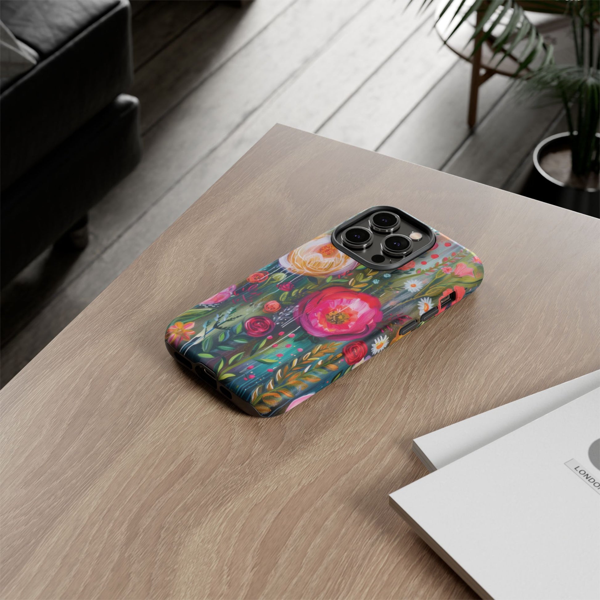Watercolor Boho Floral Phone Case for iPhone 16 15 14 13 12  21 23 Samsung, and Pixel | Stylish Protective Cover Gift for Her Perfect for Floral Lover - MRSBYVALLE