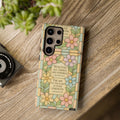 Pastel Stained Glass Bible Verse Phone Case Christian Affirmation Cover, Soft Geometric Design, iPhone Samsung Google, Faith Gift for Her Bible Verse or Affirmation | Protective, Inspirational Gift for Christians