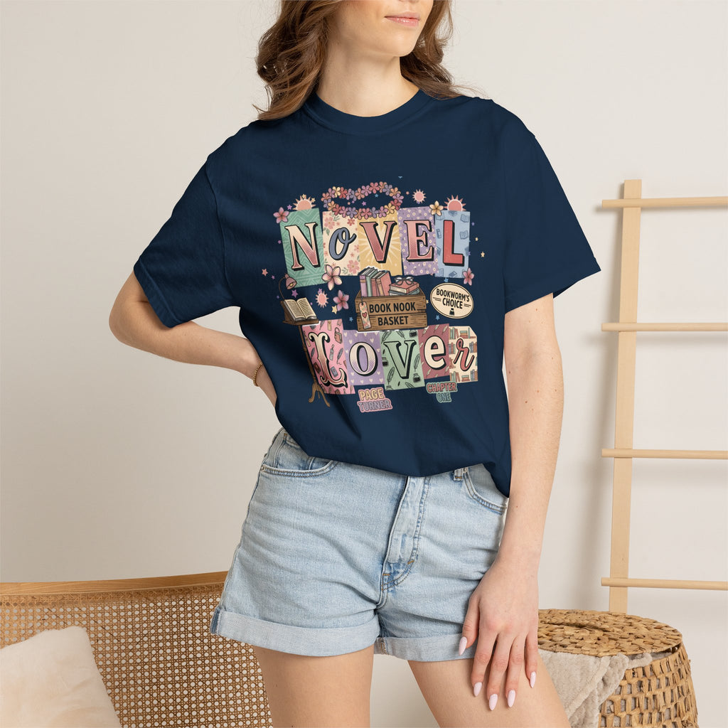 Novel Lover Reader T-Shirt — Book Lover Tee for Her Romantic