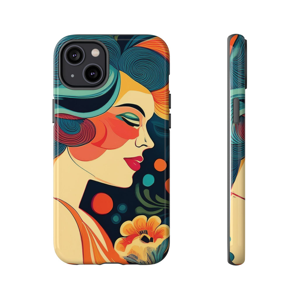Coque de Téléphone Esthétique Années 50 Rétro Design d'Inspiration Vintage aux Couleurs Pastel Housse Style Mid-Century pour Modèles iPhone et Samsung Galaxy