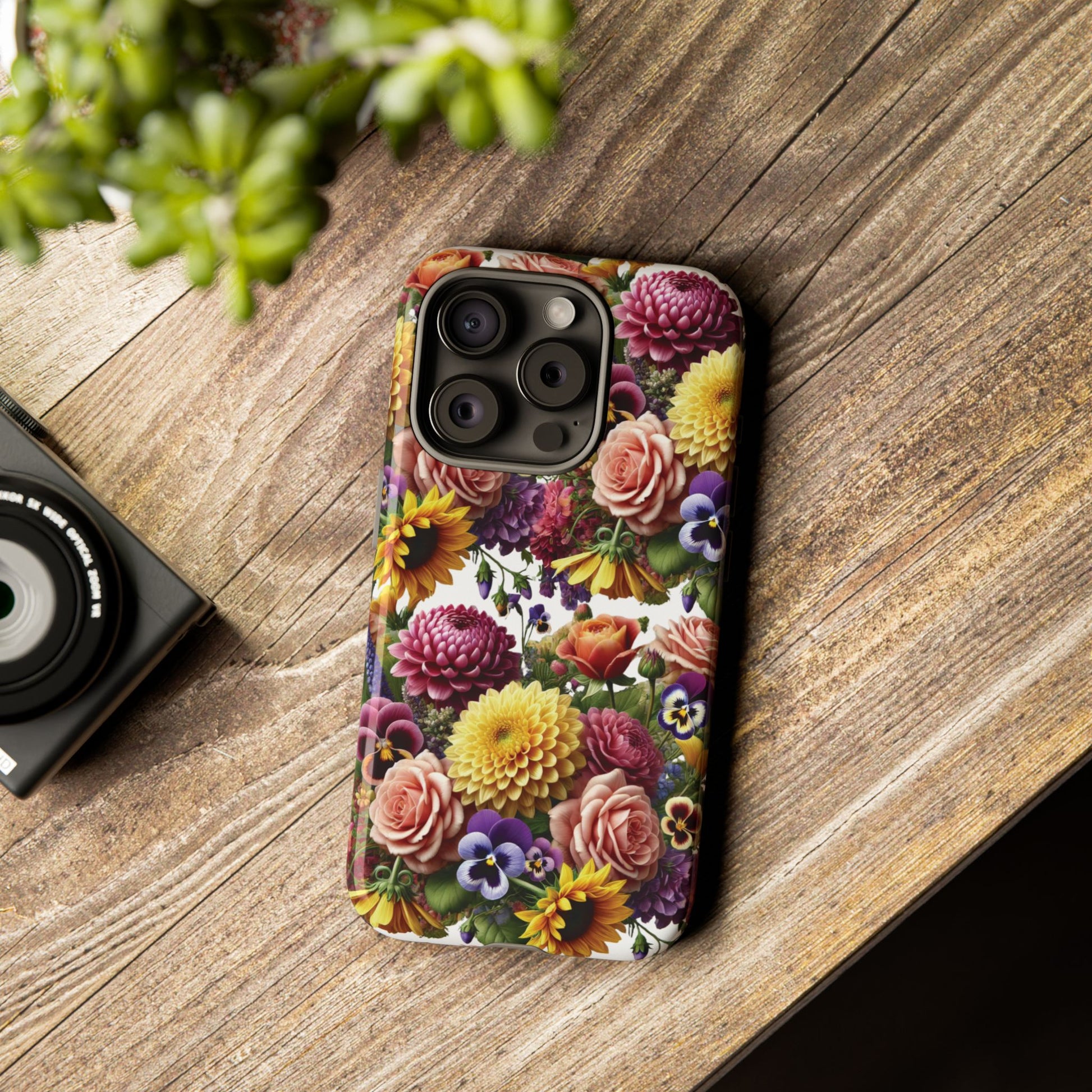 Floral Fall Phone Case for iPhone 16 15 14 13 12  21 23 Samsung, and Pixel | Stylish Protective Cover Gift for Her Perfect for Floral Lover
