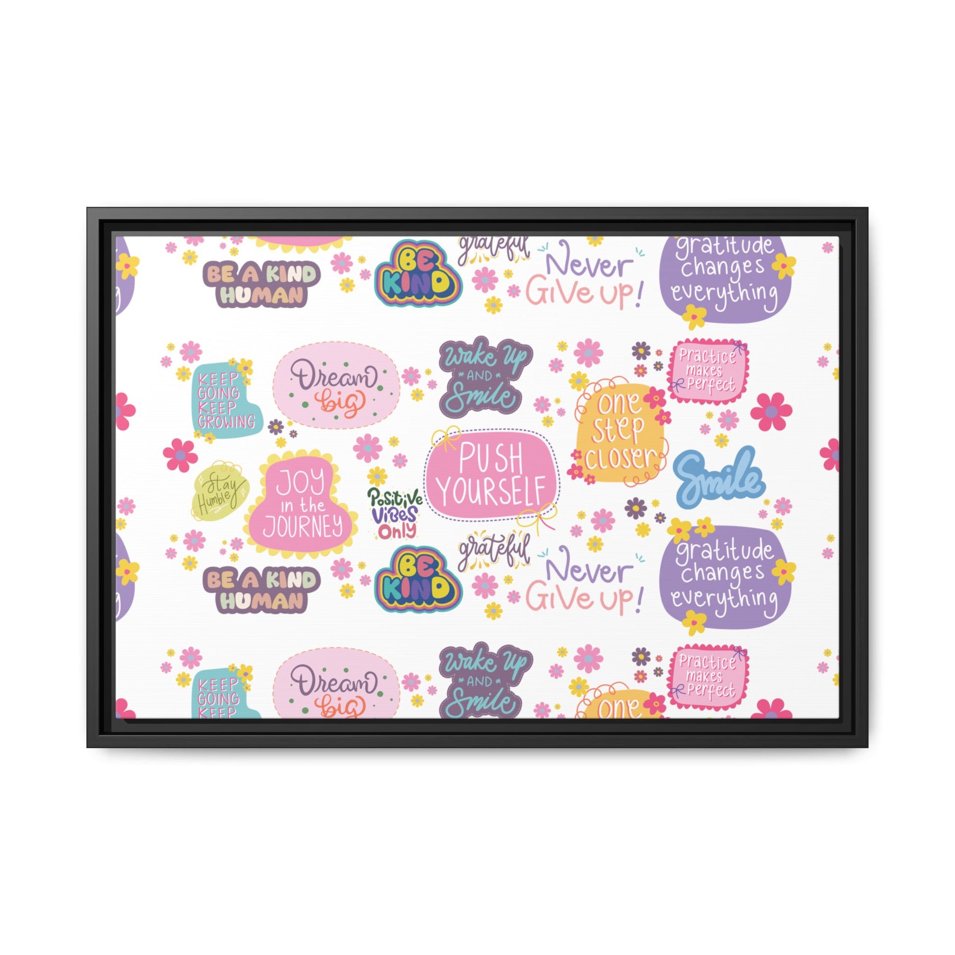 Good Vibes Only Canvas Wall Art – Ready‑to‑Hang Motivational Quote Picture, Positive Affirmation Home & Office Décor, Uplifting Gift Idea Bedroom, or Office Décor Gift for Mom