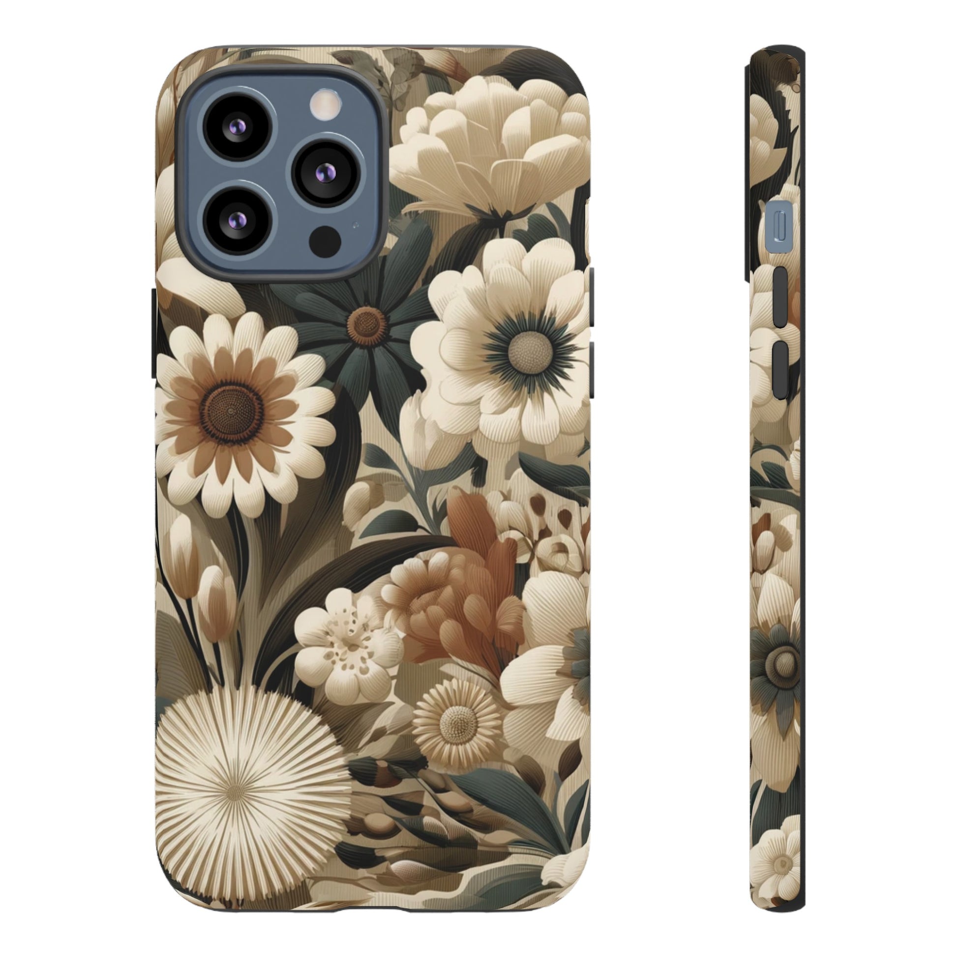 Mid-century Modern Floral Phone Case Durable for iPhone Samsung Gift iPhone 15, 14, 13 Samsung Pixel Gift for Mom Accessory Gift for Her