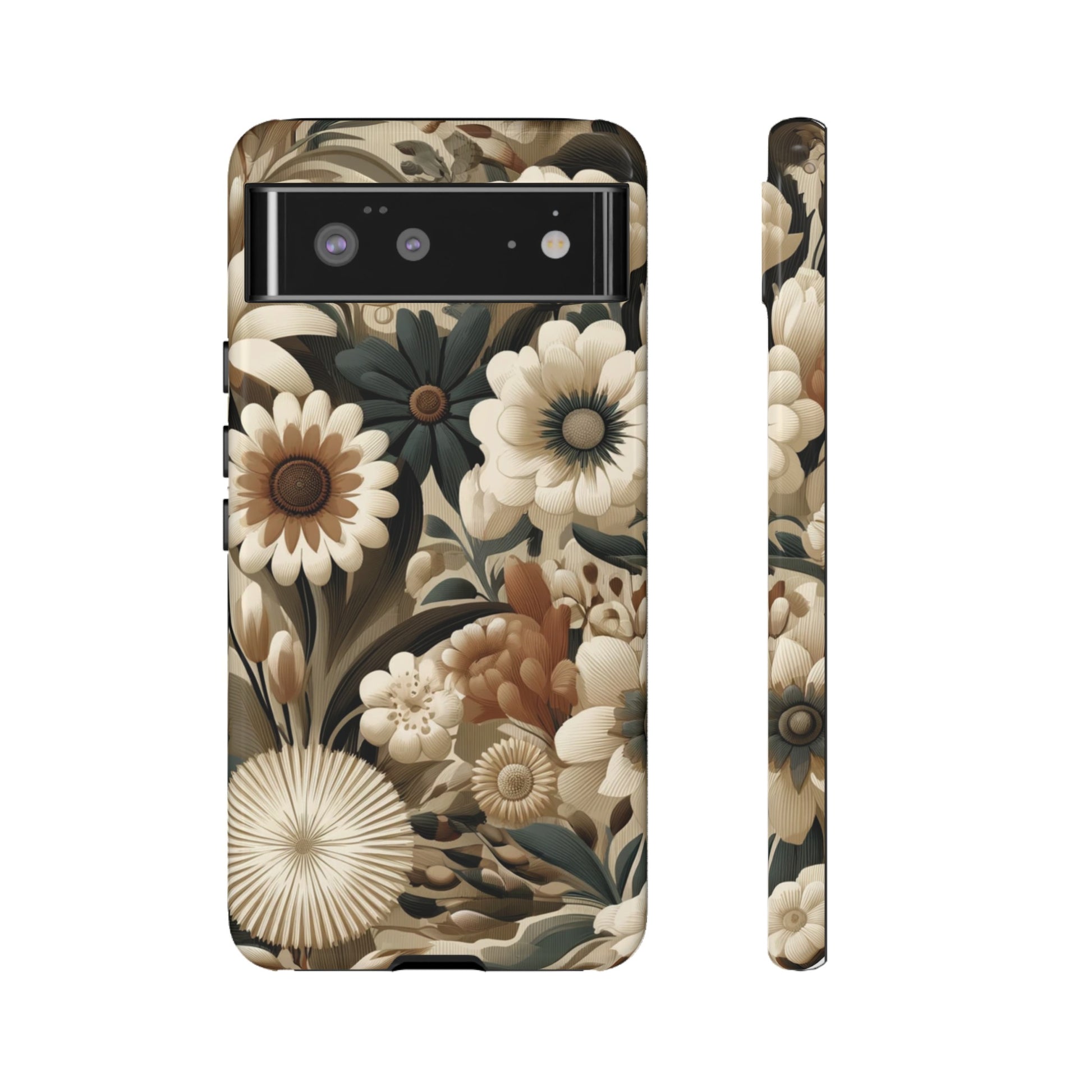 Mid-century Modern Floral Phone Case Durable for iPhone Samsung Gift iPhone 15, 14, 13 Samsung Pixel Gift for Mom Accessory Gift for Her