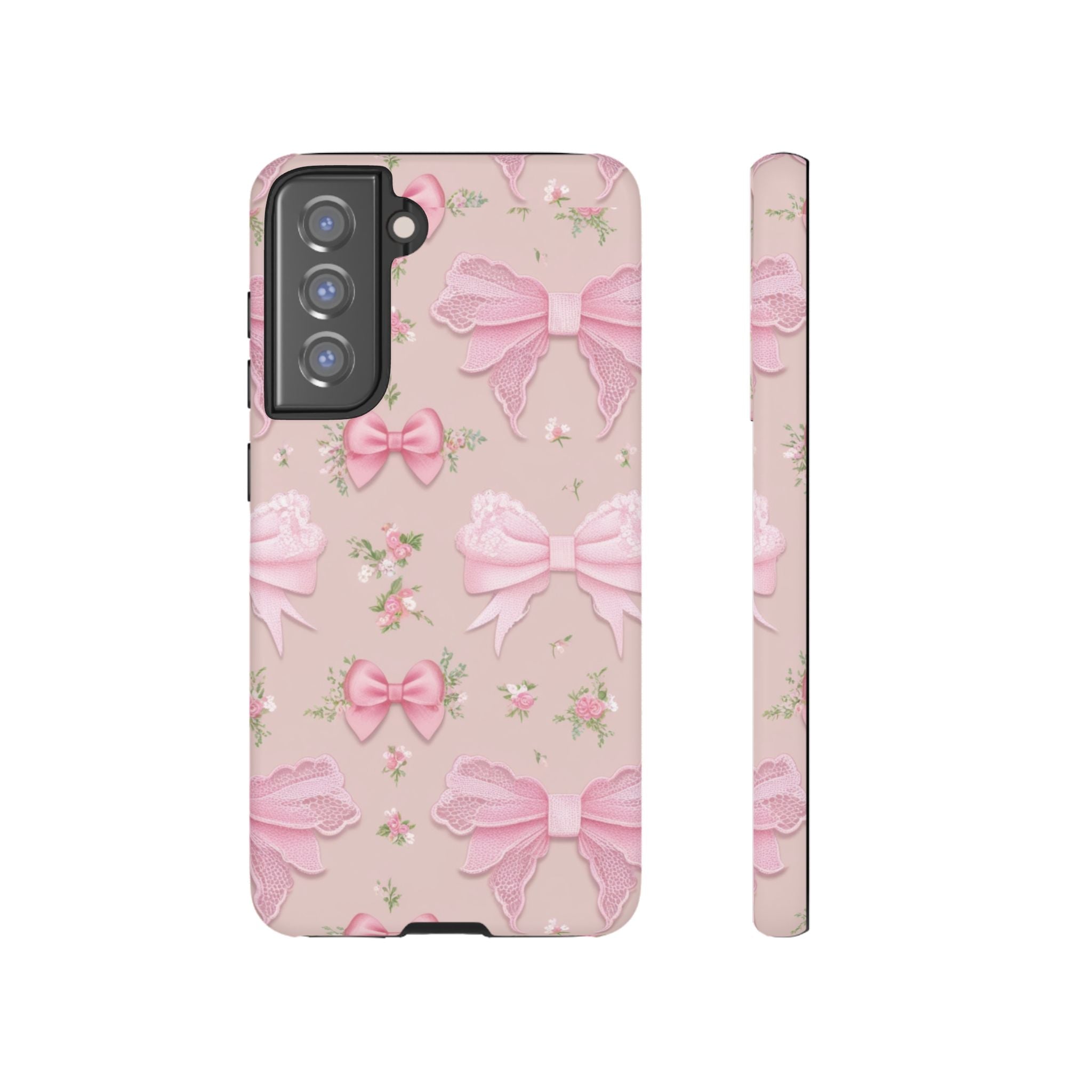 Luxury Pink Bow Phone Case – Cute & Protective Cover for iPhone & Samsung Gift for Her