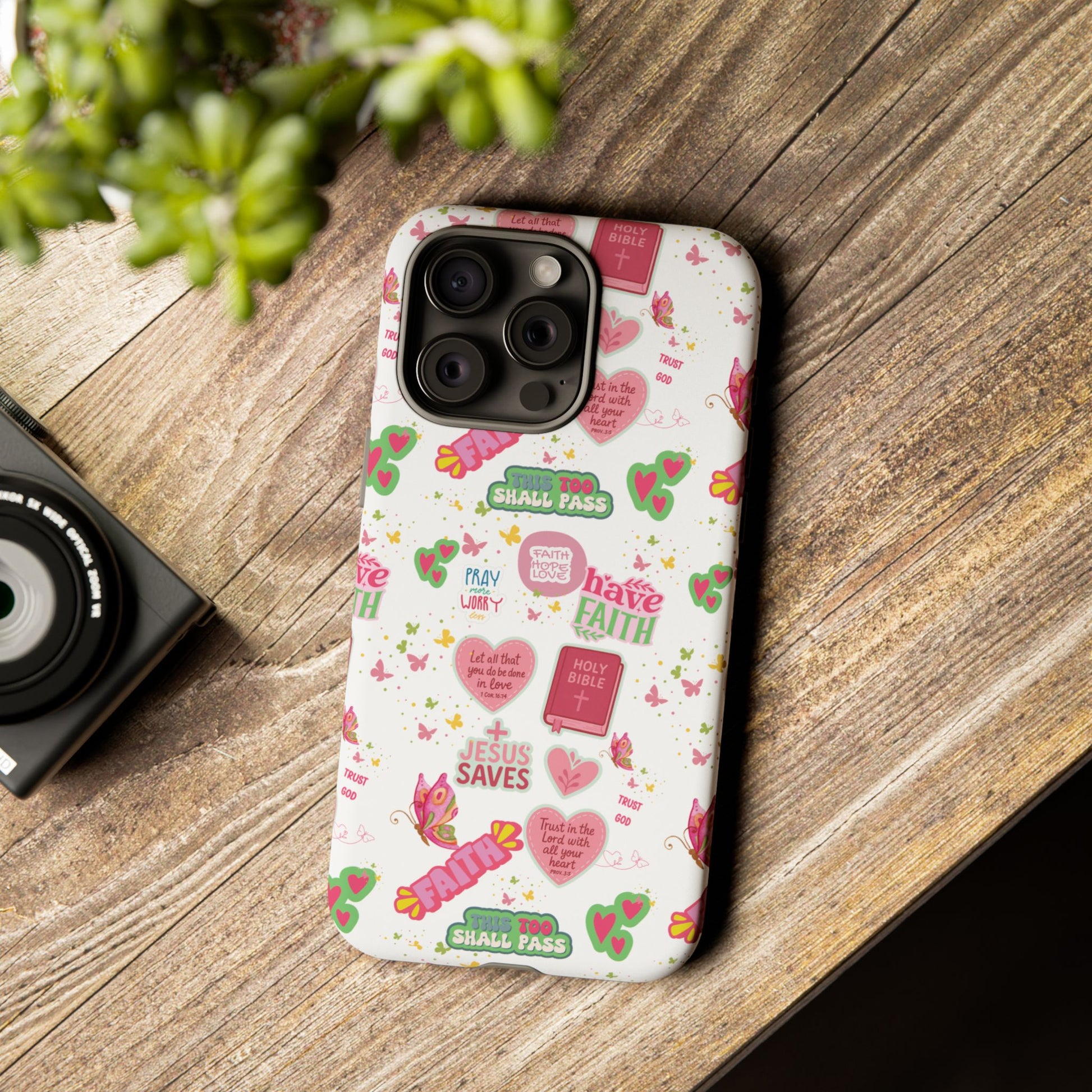 Carry Your Faith Everywhere | Christian Tough Phone Case with Bible Verse or Affirmation | Protective, Inspirational Gift for Christians