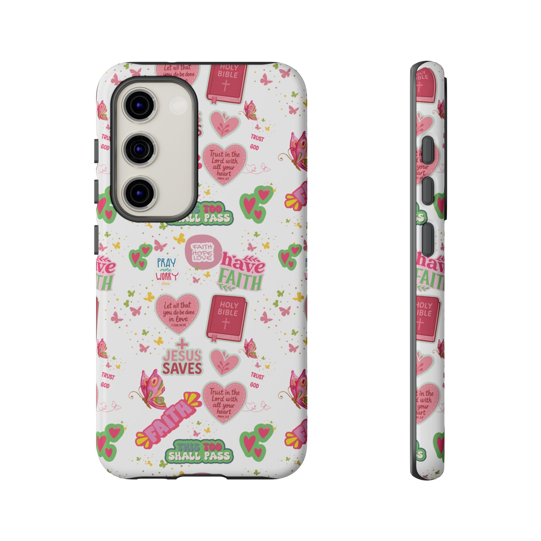 Carry Your Faith Everywhere | Christian Tough Phone Case with Bible Verse or Affirmation | Protective, Inspirational Gift for Christians