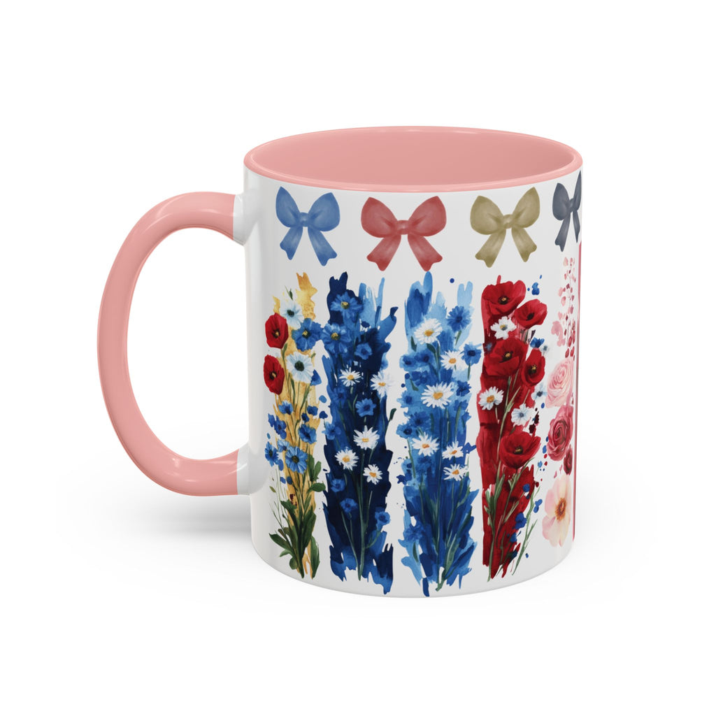 Brushstroke floral With Bows| Christian Mug with Bible Verse | Inspirational Gift for Christians | 11oz and 15oz Ceramic Coffee Mug Cozy Spring Mornings