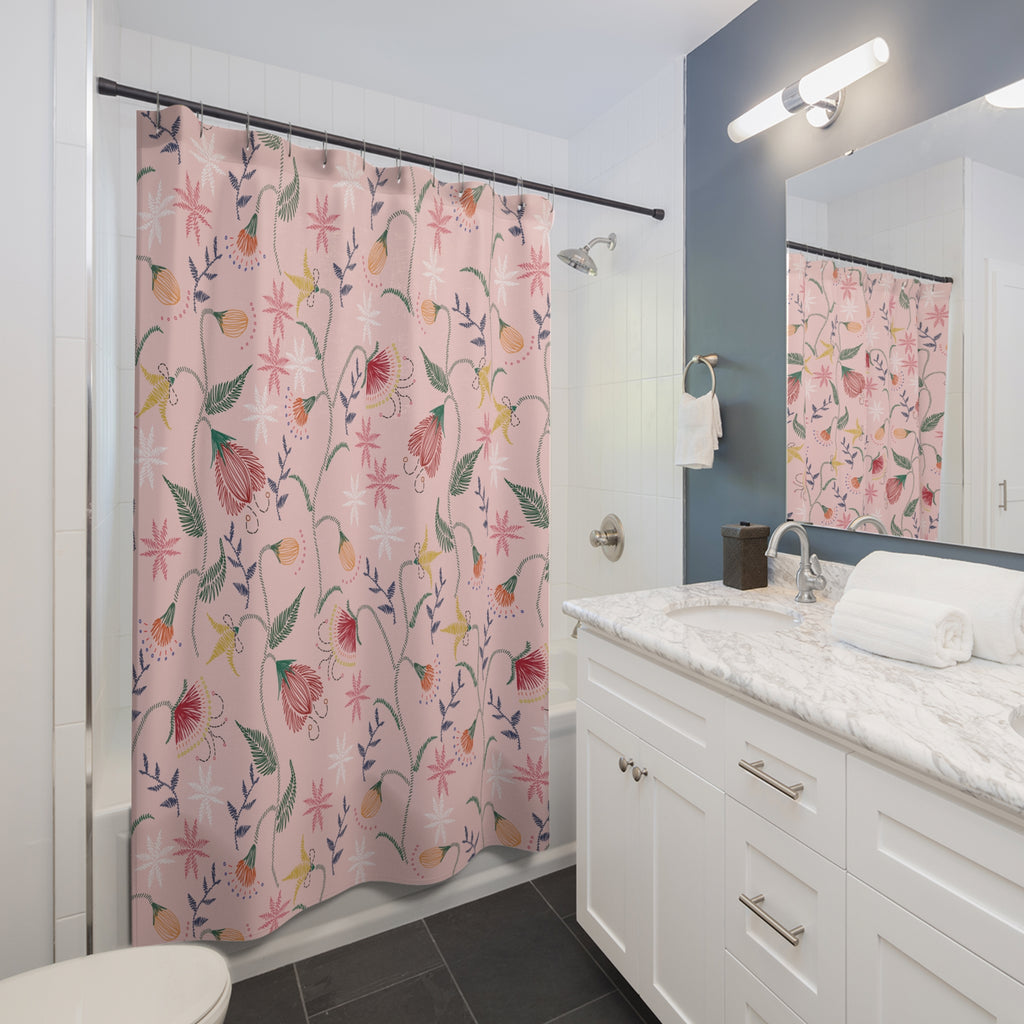 Bohemian Wildflower Bliss Shower Curtain - Transform Your Bathroom into a Garden Sanctuary Housewarming Gift New Bathroom Decor Wedding Gift for Mom Bridal Shower Gift Newlywed - MRSBYVALLE