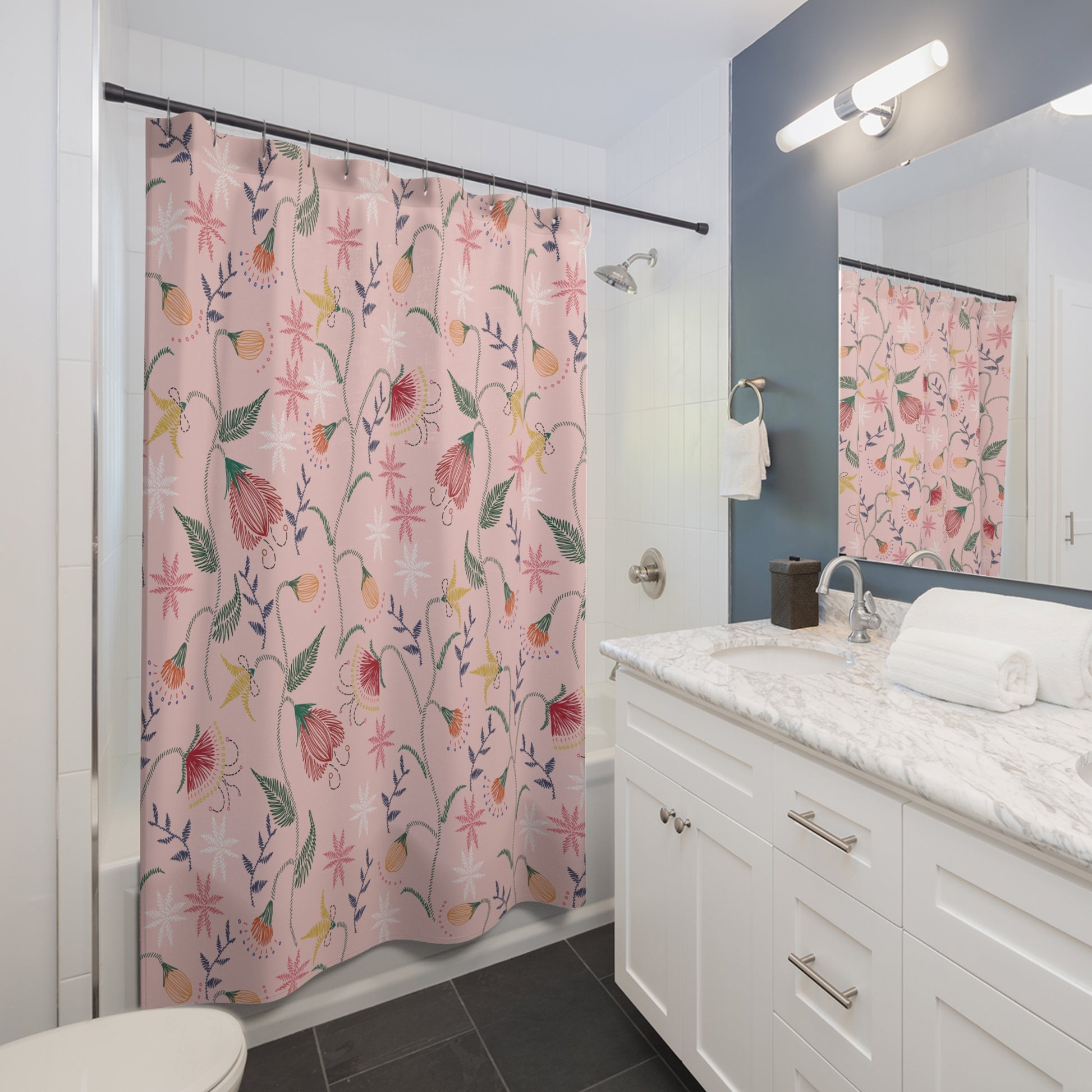 Bohemian Wildflower Bliss Shower Curtain - Transform Your Bathroom into a Garden Sanctuary Housewarming Gift New Bathroom Decor Wedding Gift for Mom Bridal Shower Gift Newlywed - MRSBYVALLE