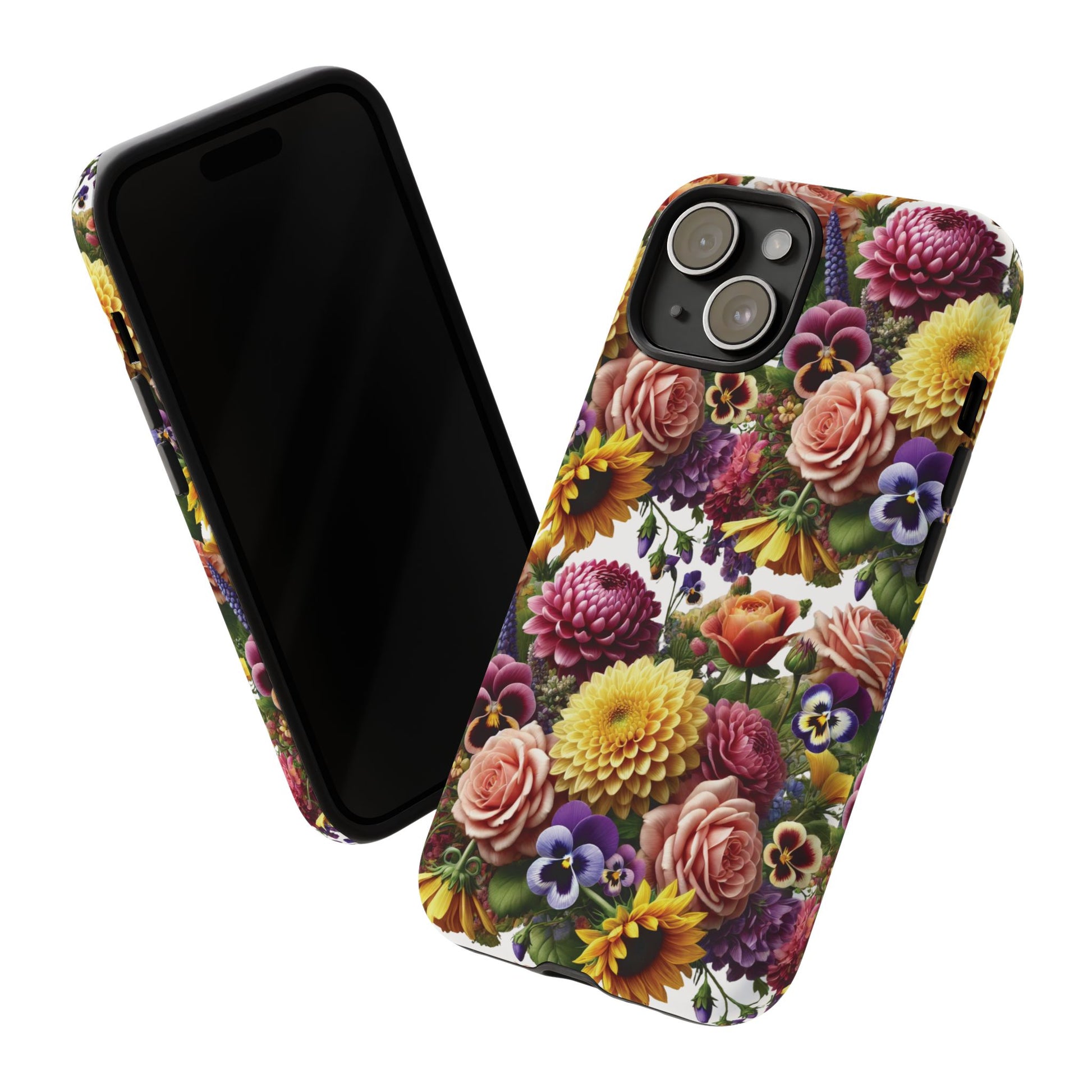 Floral Fall Phone Case for iPhone 16 15 14 13 12  21 23 Samsung, and Pixel | Stylish Protective Cover Gift for Her Perfect for Floral Lover