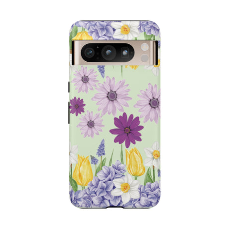 Lavender Yellow Flower Phone Case – Stylish Protective Cover for iPhone & Samsung, Botanical Design, Perfect Gift for Spring & Everyday Elegance