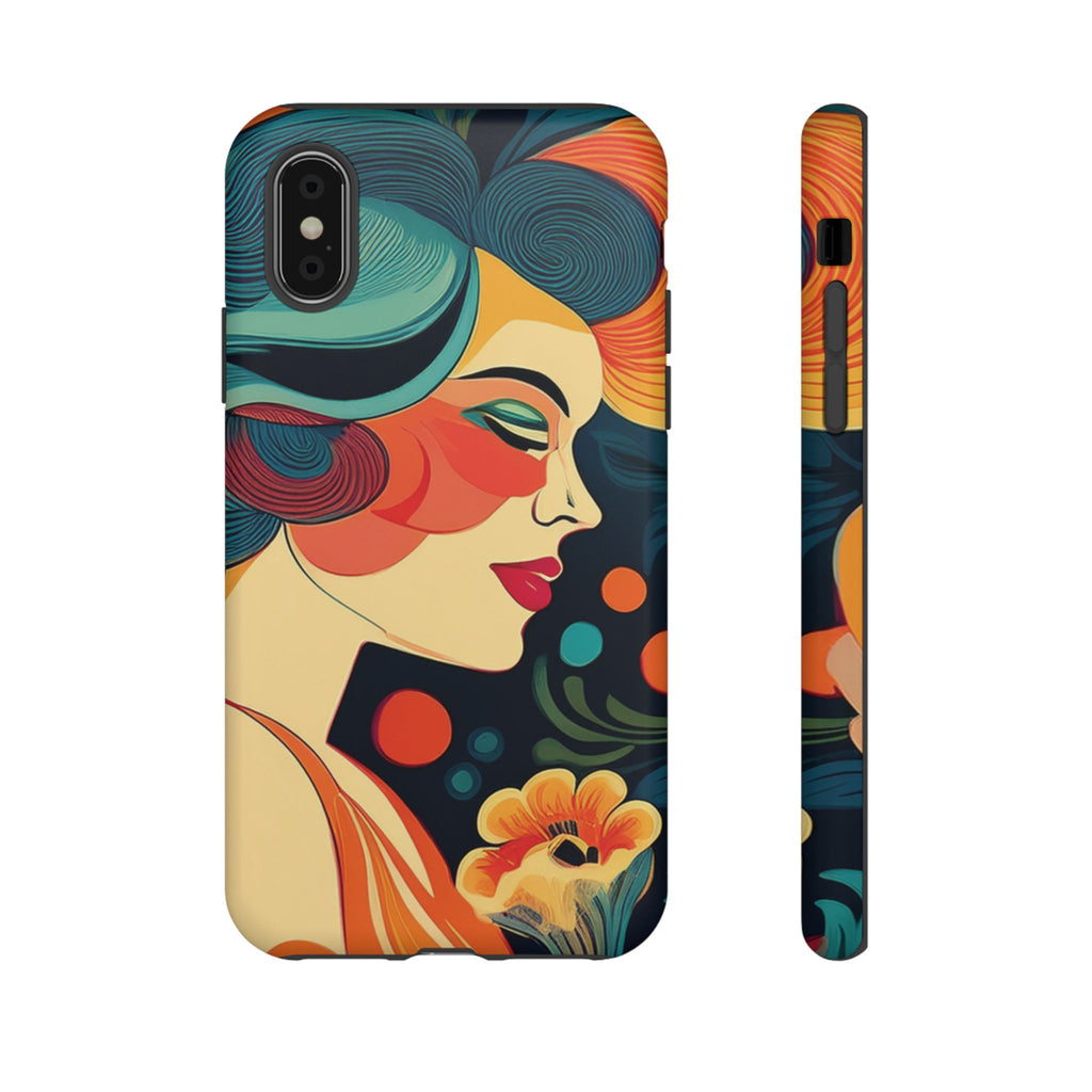 Coque de Téléphone Esthétique Années 50 Rétro Design d'Inspiration Vintage aux Couleurs Pastel Housse Style Mid-Century pour Modèles iPhone et Samsung Galaxy