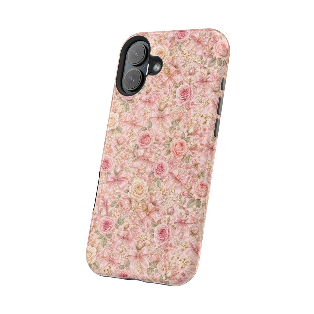 Floral Rose Pattern Magnetic Impact-Resistant Phone Case iPhone and Samsung