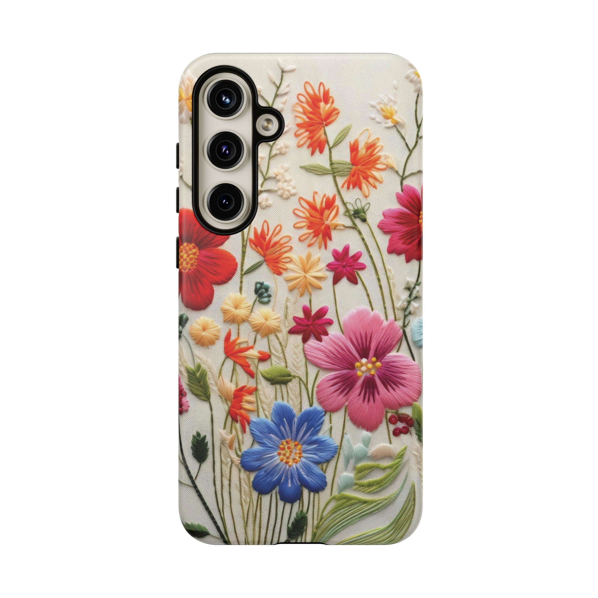 3D Floral Phone Case Elegant Faux Flower Durable for iPhone Samsung Smartphone iPhone 15, 14, 13 Samsung Gift for Mom