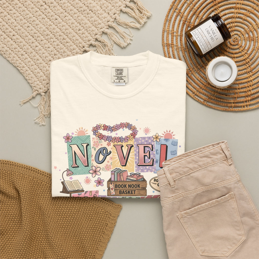Novel Lover Reader T-Shirt — Book Lover Tee for Her Romantic