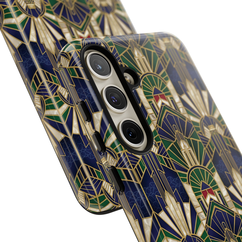 Navy & Gold Art Deco Phone Case — Imperial Art Deco Tough Case