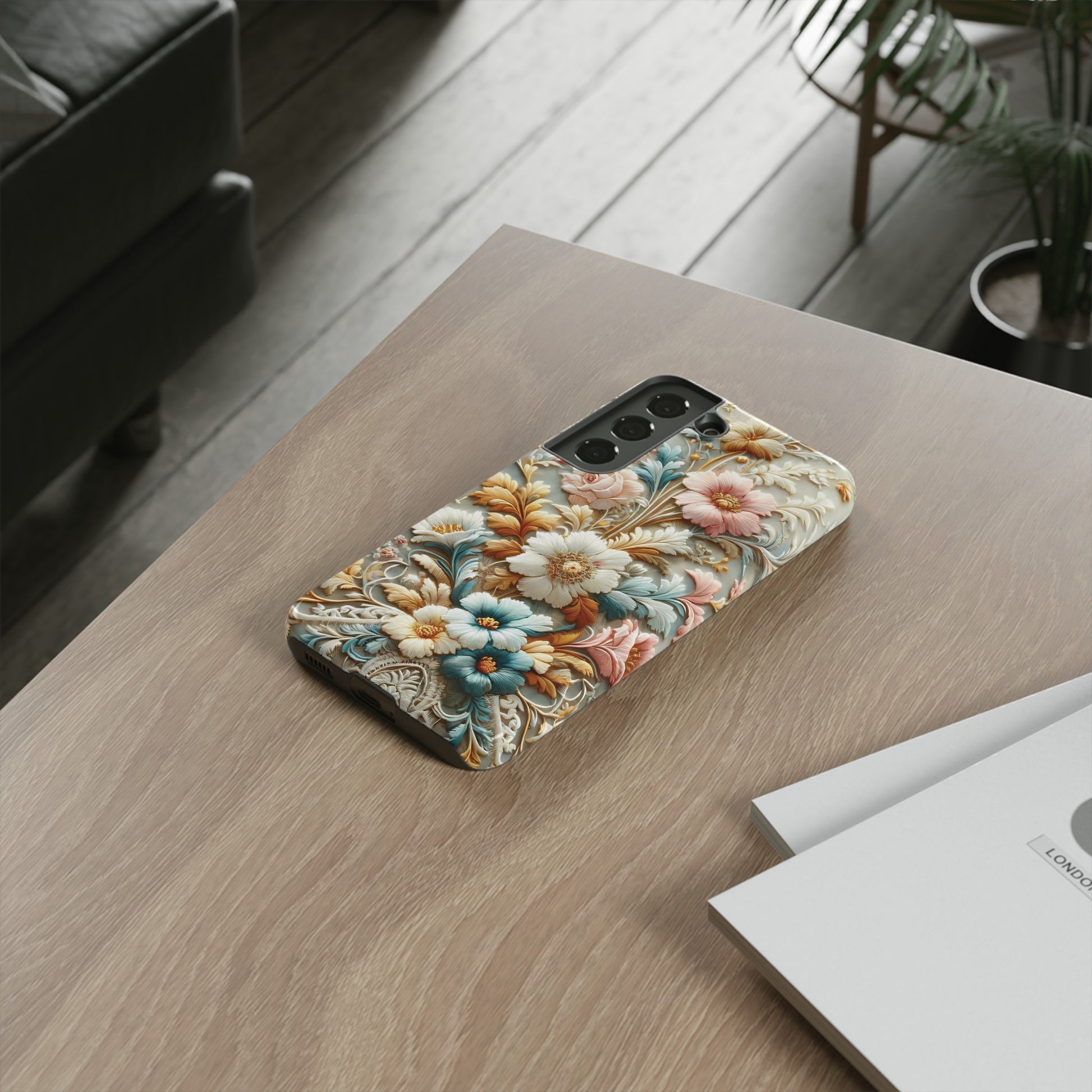 3D Elegant Faux Flowers Phone Case Stylish & Durable for iPhone Samsung Gift iPhone 15, 14, 13 Samsung Pixel Gift for Mom Accessory Gift for Her