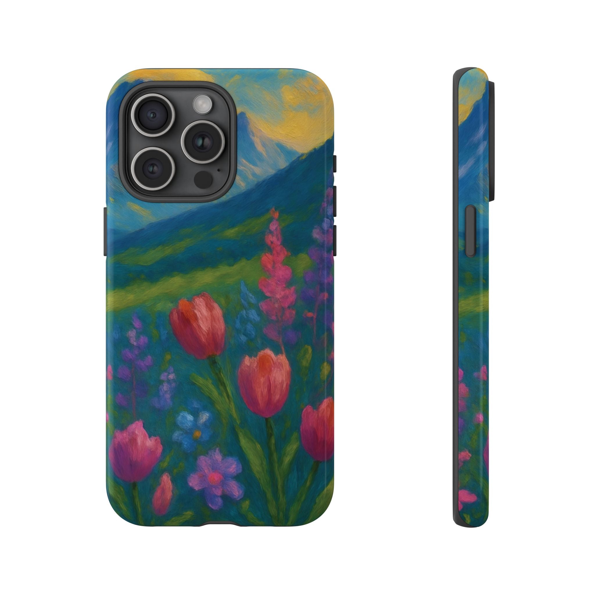 Mountains Wildflowers Phone Case | Vibrant Botanical Floral Design | Nature-Inspired Protective Cover for iPhone & Samsung | Trendy Aesthetic Gift Idea