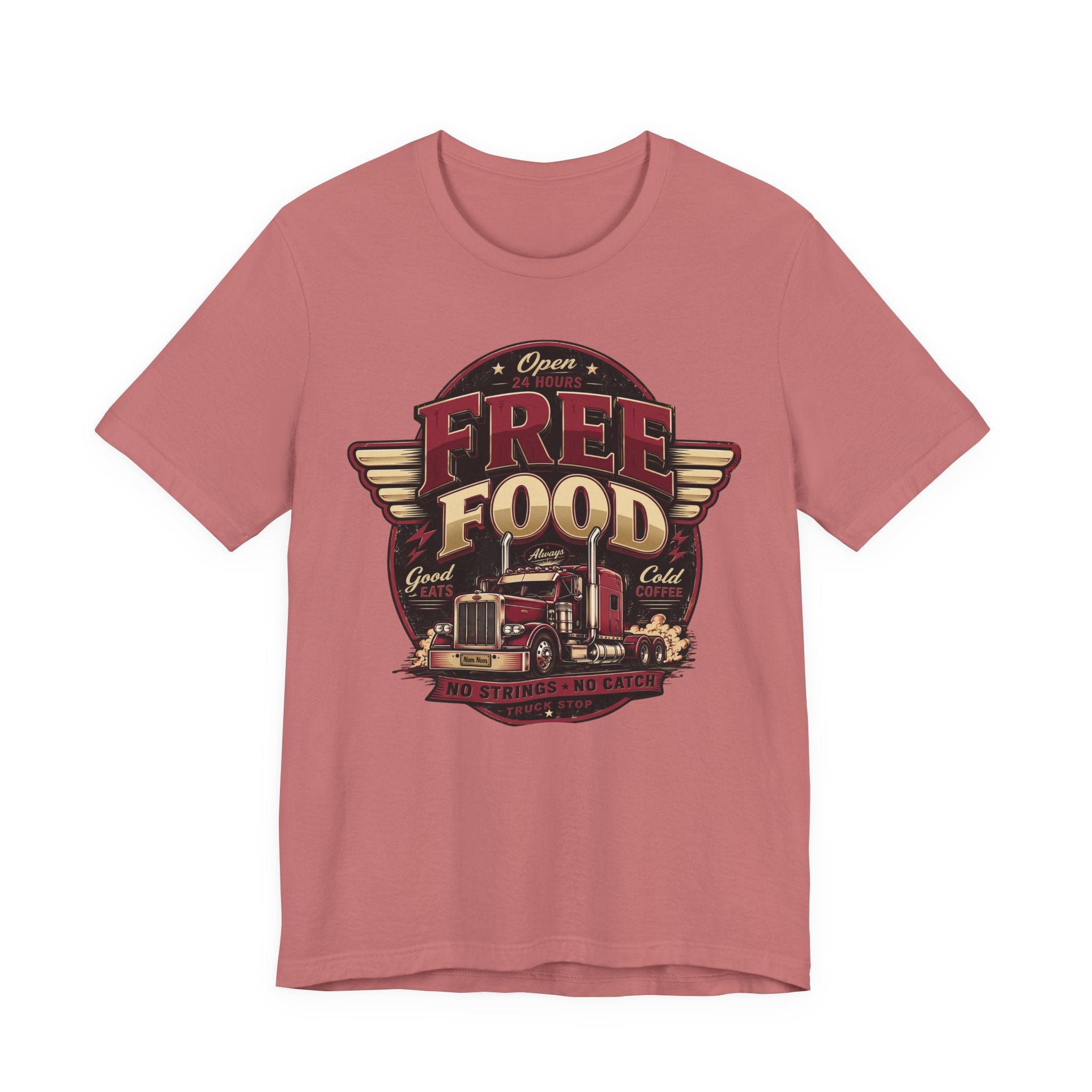 T-shirt humoristique « Free Food » pour camion de cuisine, parfait pour papa ou mari