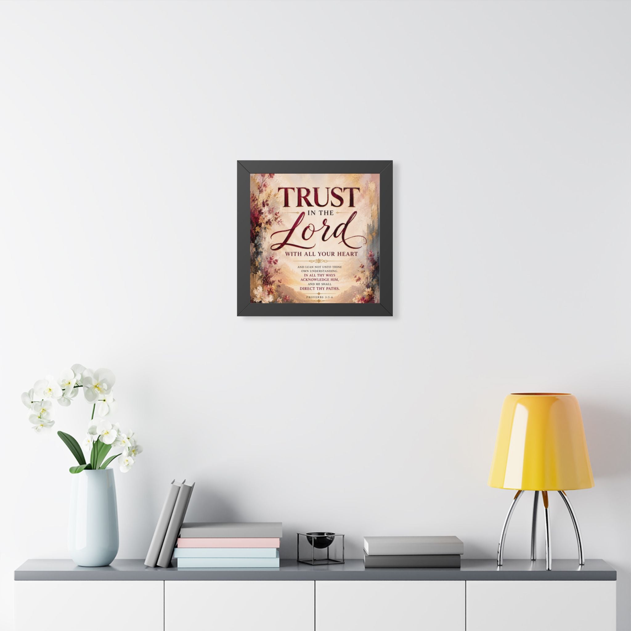 Trust in the Lord Scripture Art Poster | Framed Vertical Poster