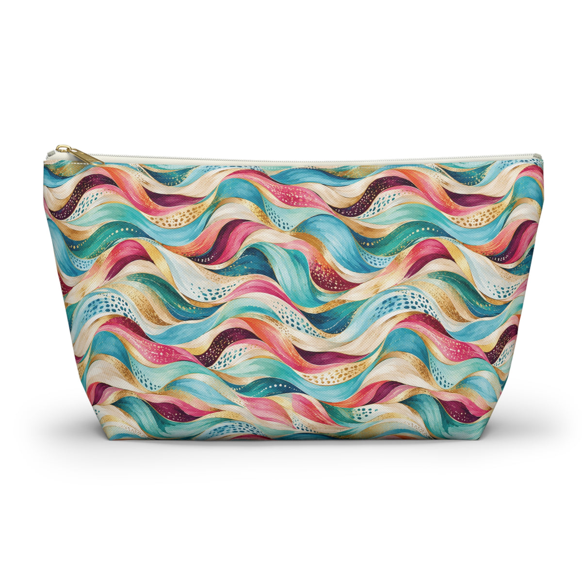 Wavy Rainbow Accessory Pouch – T-Bottom Cosmetic & Travel Organizer
