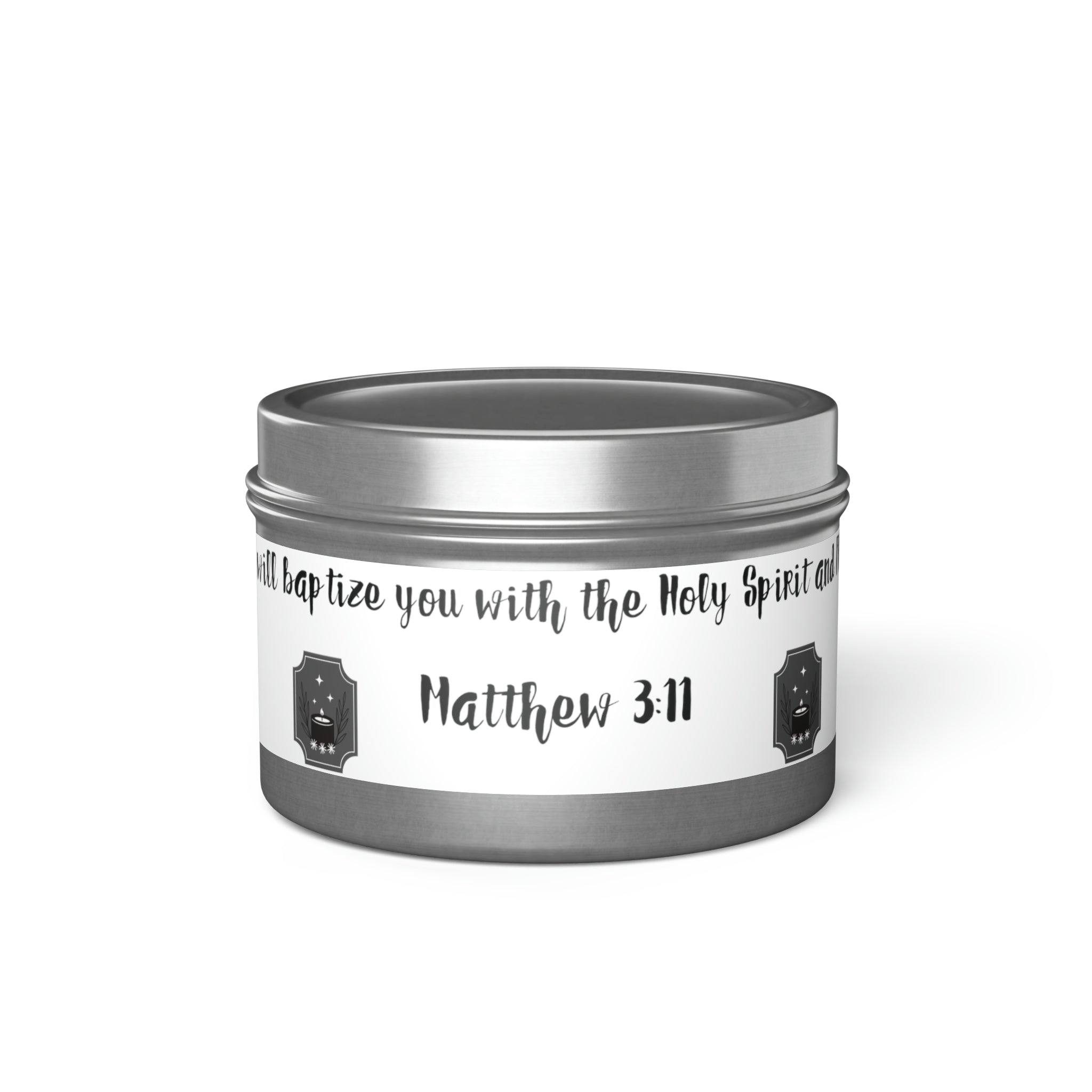 New House Sacred Light Divine Verse Tin Candles Embrace Peace with 4oz/8oz Coconut Soy Wax, Hand-Poured in USA. Lead-Free Wick, 20-40hr Burn. Evergreen, Vanilla, More Spiritual Ambiance Awaits Pure Harmony Grace..