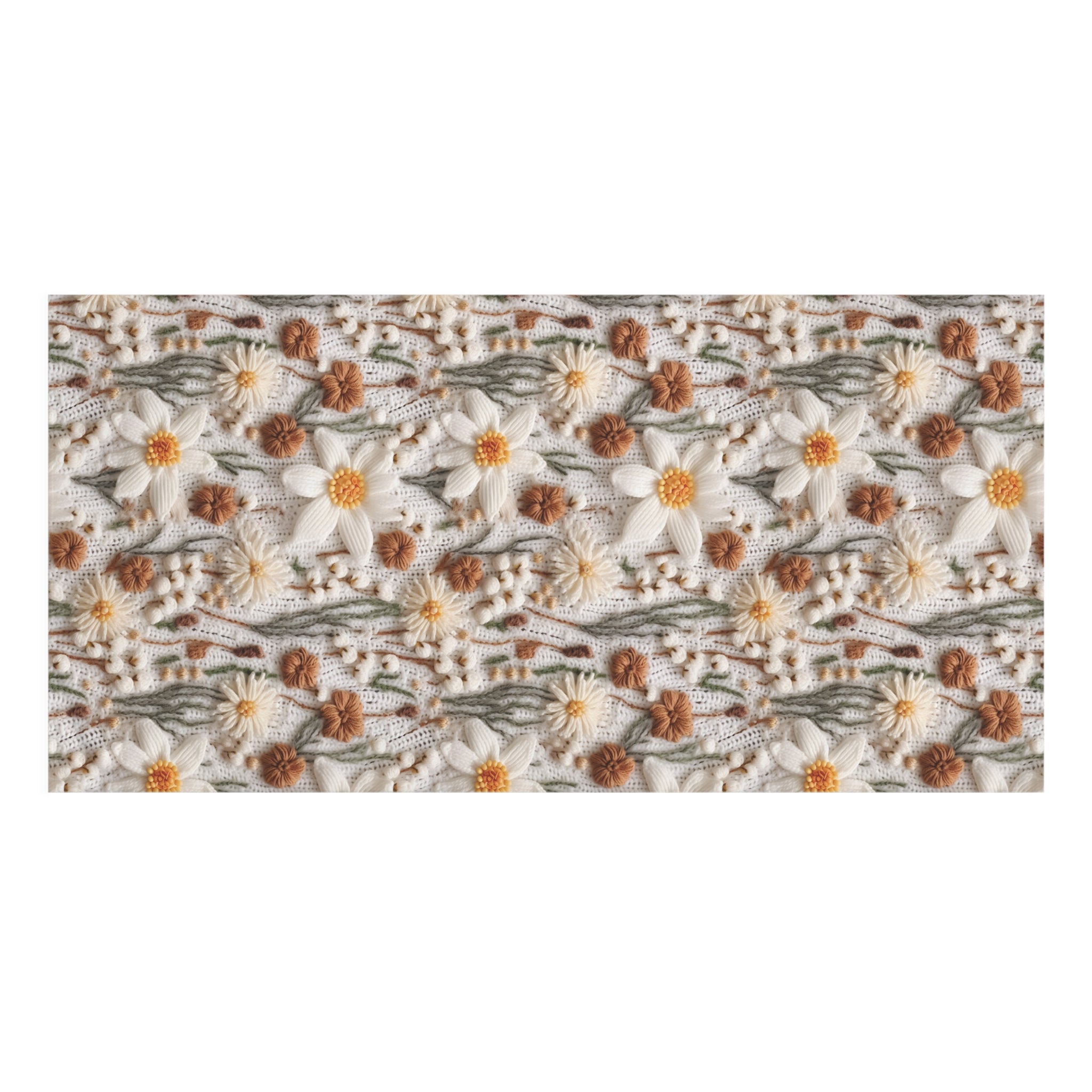 Wildflower Mirage 3D Embroidery Illusion Boho Towel Soft & Luxurious Mink-Cotton Towel 30x60 Elevate Your Bath Experience Vibrant Nature-Inspired Elegance Housewarming Gift.