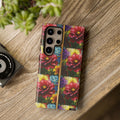 Stained Glass Illusion Floral Phone Case  3D Colorful Flower Design, Protective Christian Gift, Fits iPhone, Samsung, Google Pixel