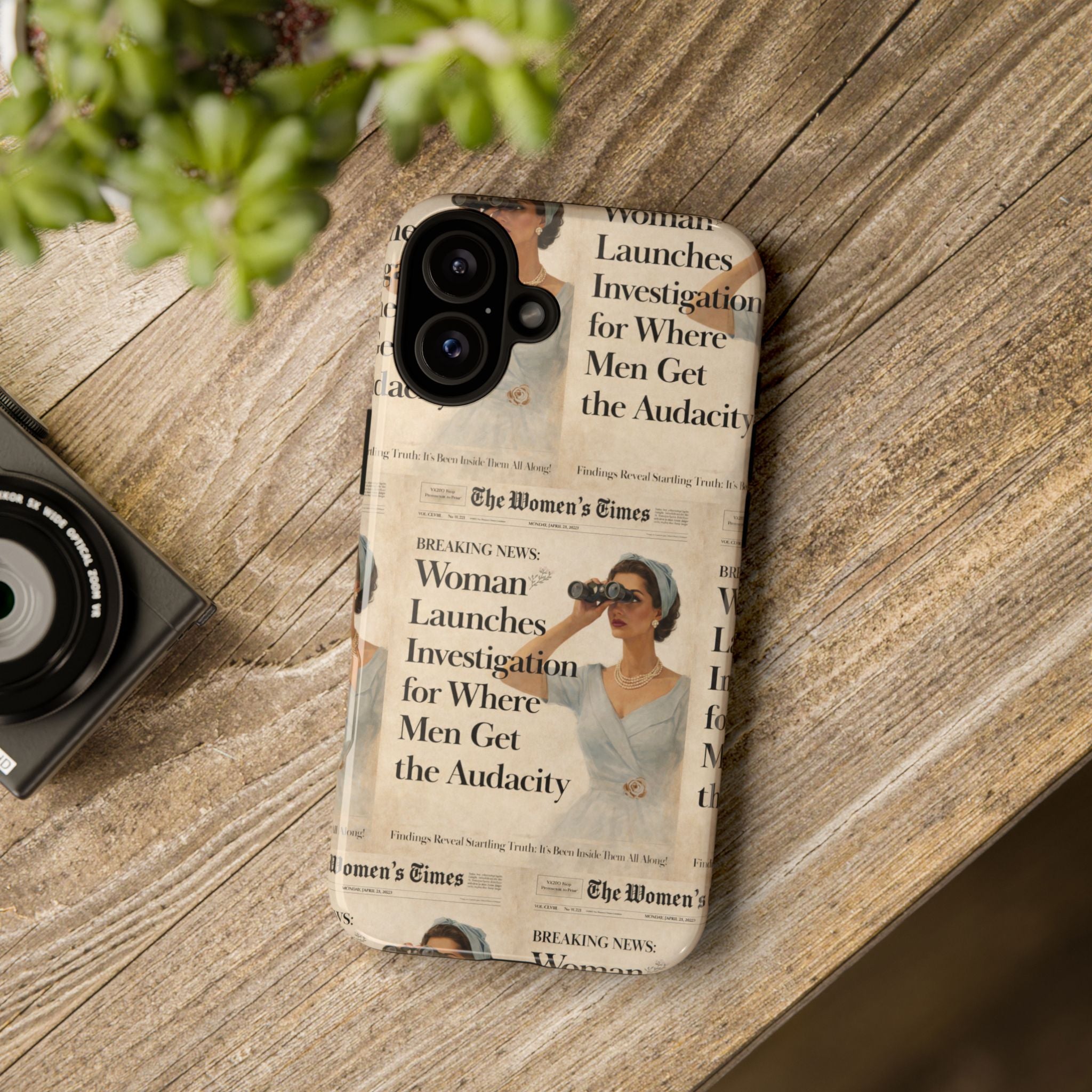 Funny Vintage Sarcastic Women Phone Case | Retro Sarcasm Text Design