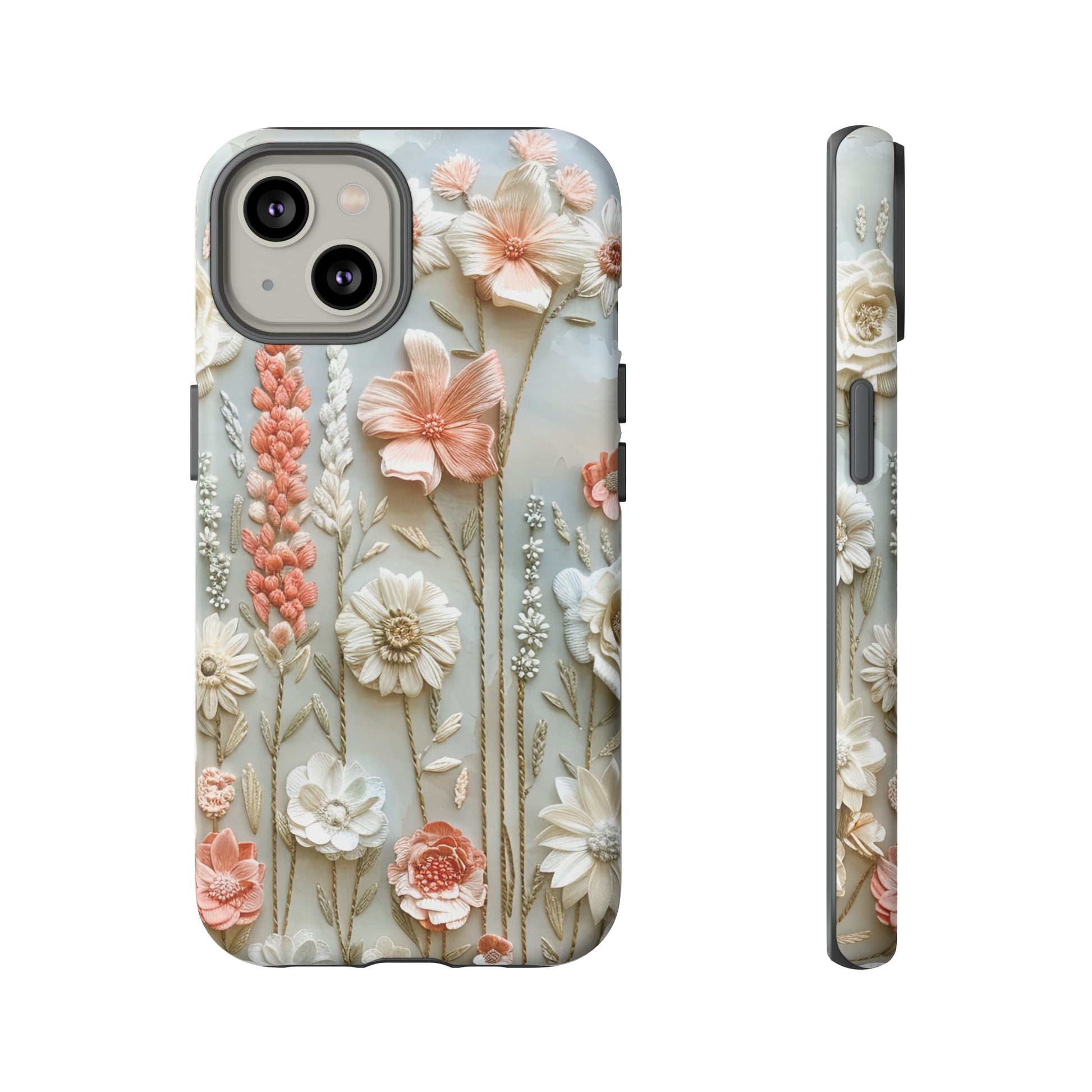 Pastel Wildflowers Protective Phone Case Gift for Her Phone 15, Samsung iPhone Samsung Gift for Her Case iPhone 15, Samsung iPhone Samsung Accessory Gift for Her