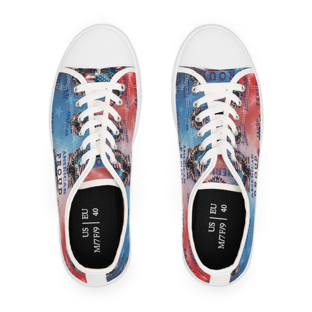 Patriotic American Flag and Eagle Sneakers Step Out in Style with Stunning USA Symbol! Perfect for Everyday Wear and Proud Americans. Durable, High-Quality Footwear Everyday Activities - MRSBYVALLE