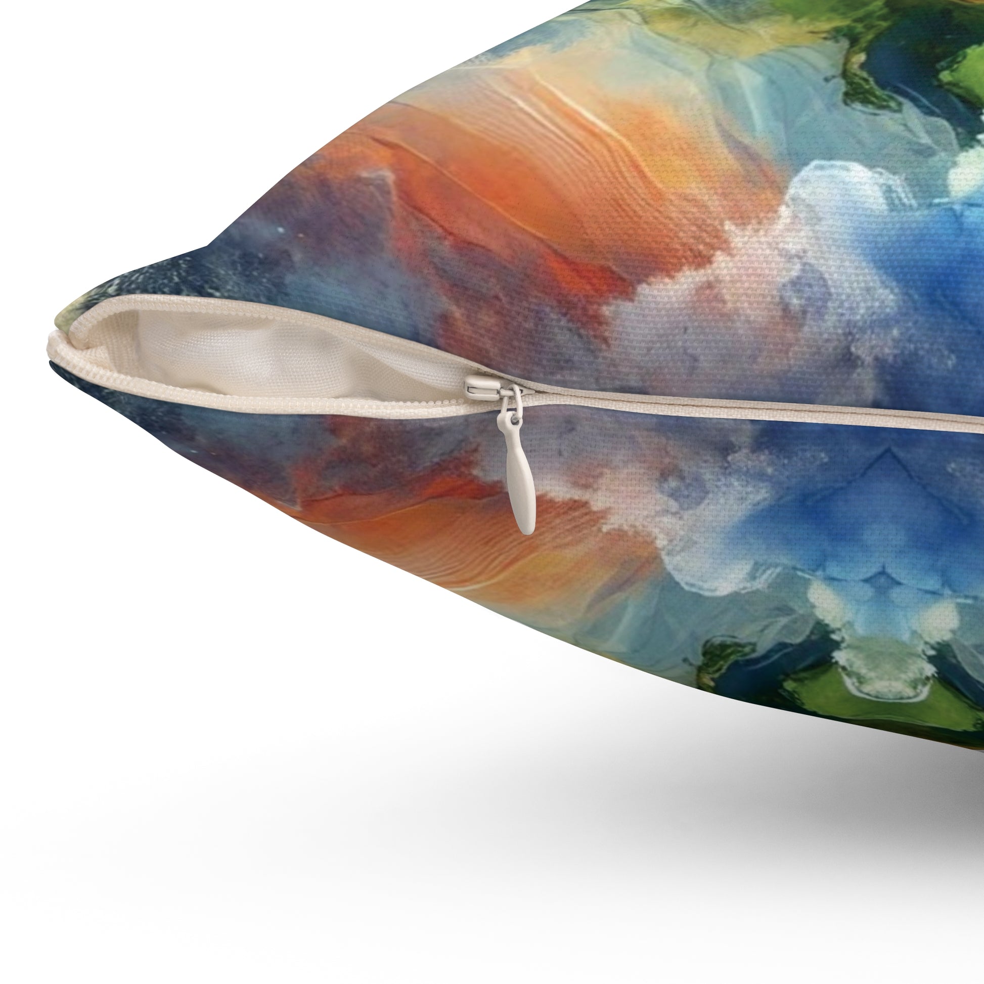 Modern Watercolor Abstract Decorative Pillow - Available in 16x16, 18x18, 20x20 - Vibrant Accent for Living Room, Bedroom, or Sofa Decor  100% Polyester with Double-Sided Print