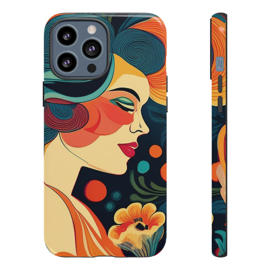 Coque de Téléphone Esthétique Années 50 Rétro Design d'Inspiration Vintage aux Couleurs Pastel Housse Style Mid-Century pour Modèles iPhone et Samsung Galaxy