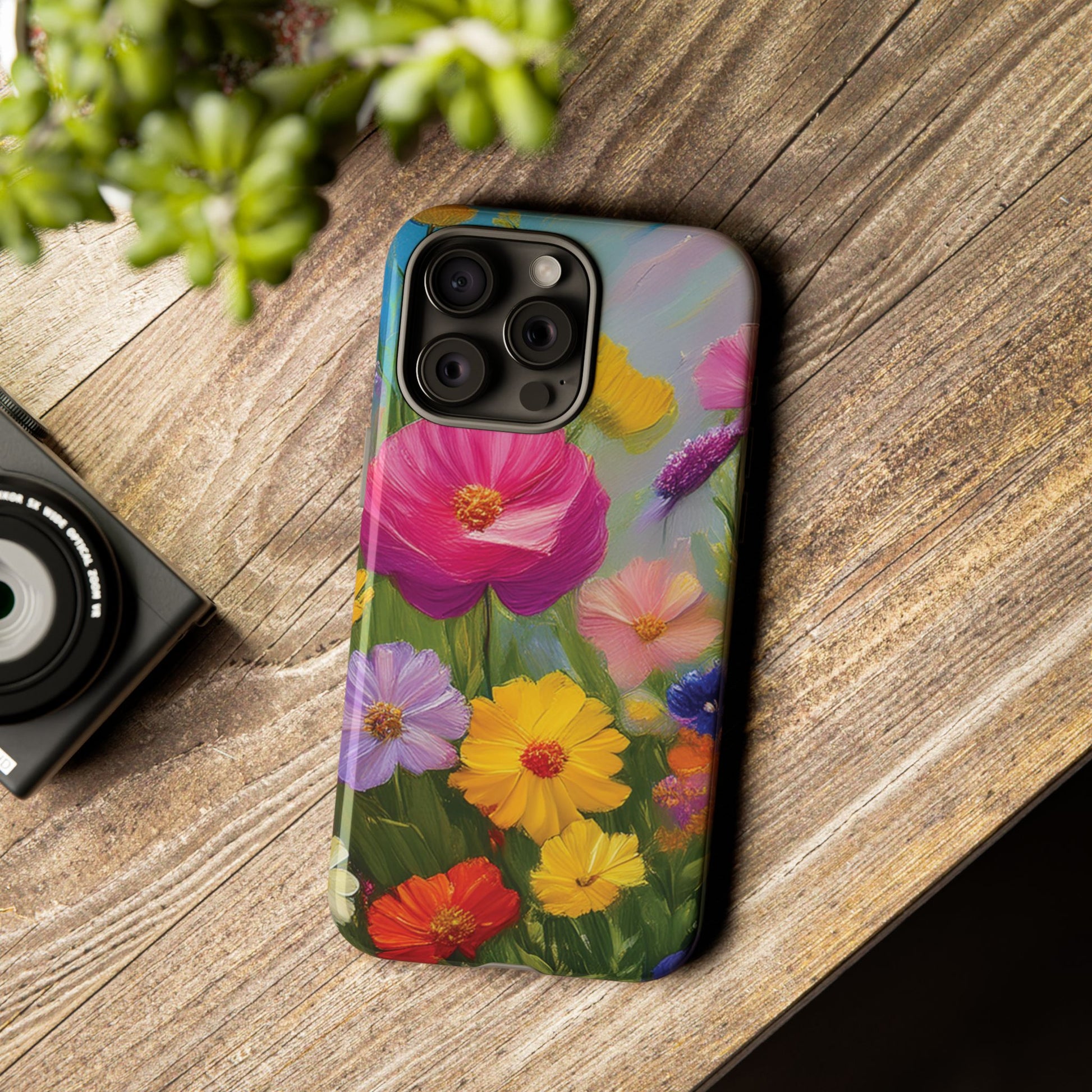 Vibrant Wildflower Painting Phone Case Hand-Painted Floral Art Design | Bright Nature-Inspired Cover | Perfect Gift for Flower Lovers iPhone & Galaxy