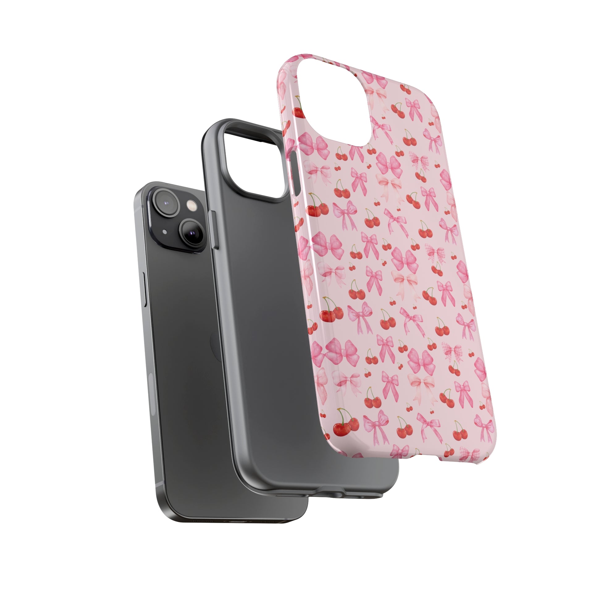 Coquette phone case Cherry Coquette Ribbon Bow iPhone Case Fruity, Girly Gift for Her Phone 15, Samsung iPhone Samsung Gift for Her Case iPhone 15, Samsung iPhone Samsung Accessory Gift for Her.