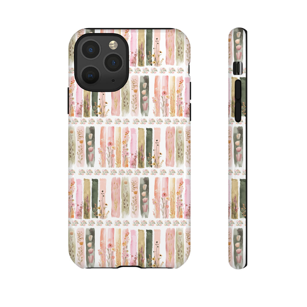 Pastel Brushstroke Floral Phone Case Soft Illusion Flower Design, Aesthetic Protective Cover, Feminine Style, Cute Gift for Her, Fits Most Models