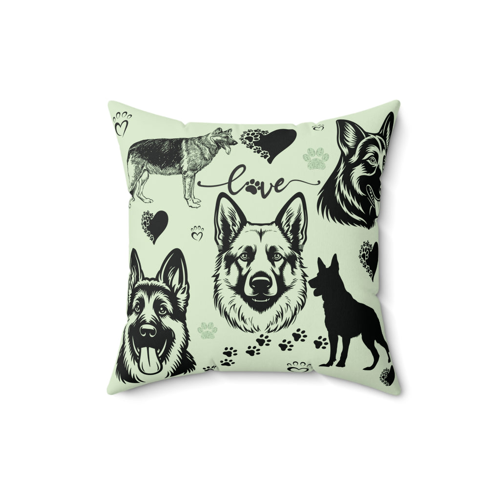 German Shepherd Square Pillow — Decorative Dog Throw Pillow