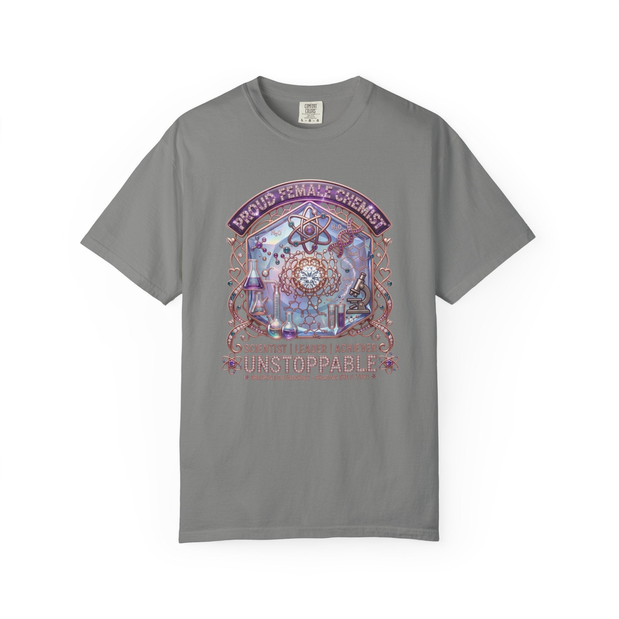 T-Shirt 'Unstoppable' Scientist Leader Achiever Graphic Tee Proud Chemist. Scientist. Leader. Unstoppable. STEM Graphic Tee