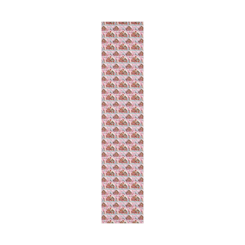 3D Clay Illusion Pink Gingerbread House Wrapping Paper Festive, Playful, and Perfect for Adding a Sweet Touch to Your Holiday Gifts Moms - MRSBYVALLE