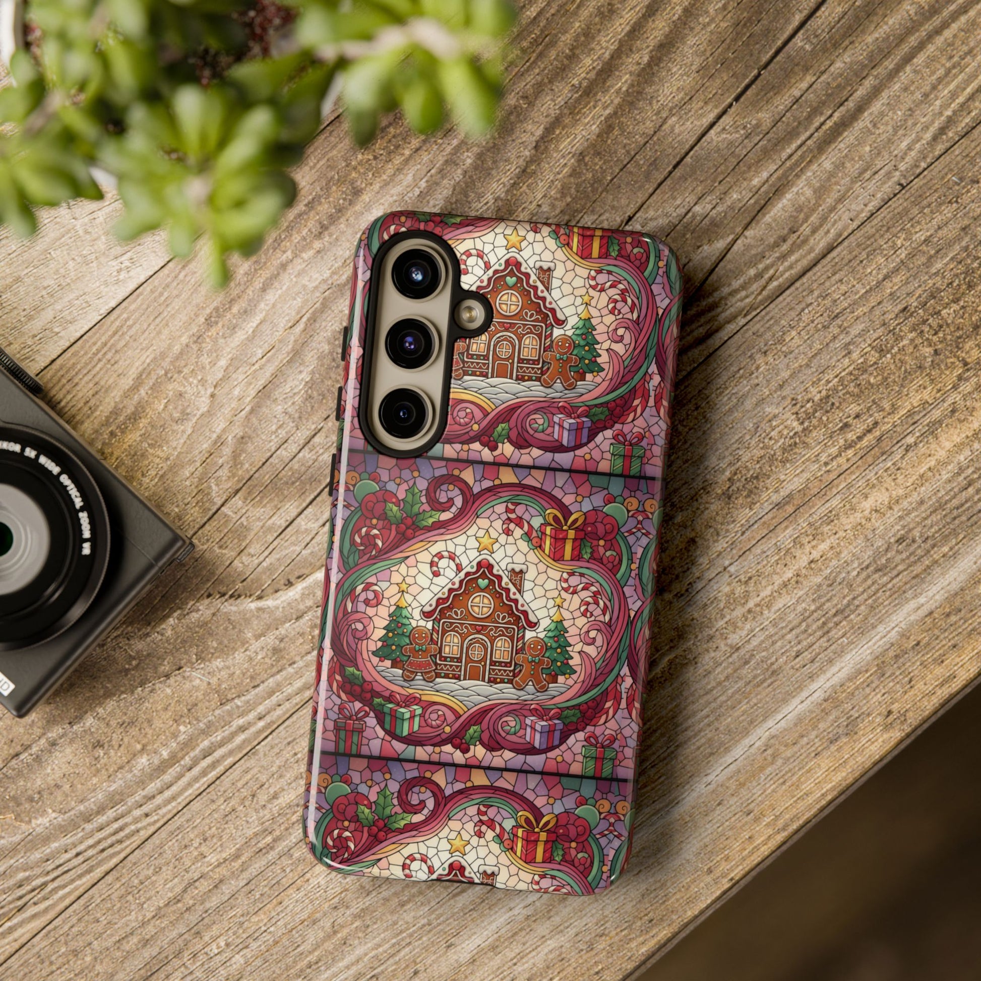 iPhone Case 17, 16  Gingerbread Stained Glass Tough Case Samsung perfect phone case