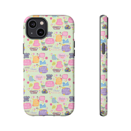 Good Vibes Only Protective Phone Case  Shockproof Slim Aesthetic Motivational Quote Cover, Positive Affirmation Gift for Mom, Teens & Besties | iPhone & Galaxy
