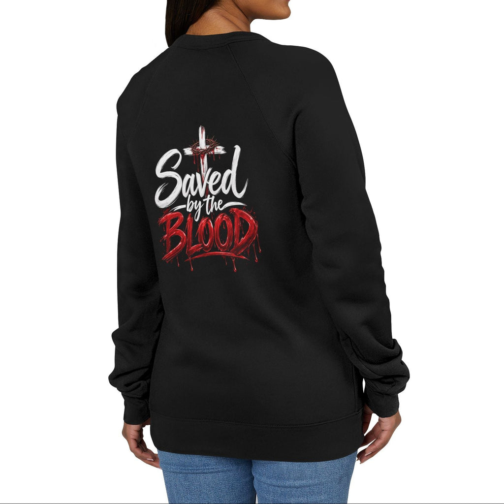 Saved by the Blood Sweatshirt — Christian Cross Faith Crewneck