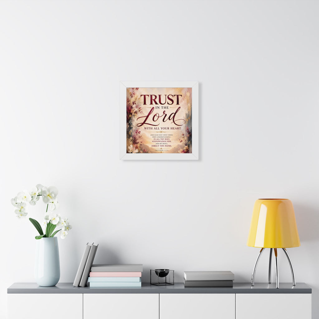 Trust in the Lord Scripture Art Poster | Framed Vertical Poster