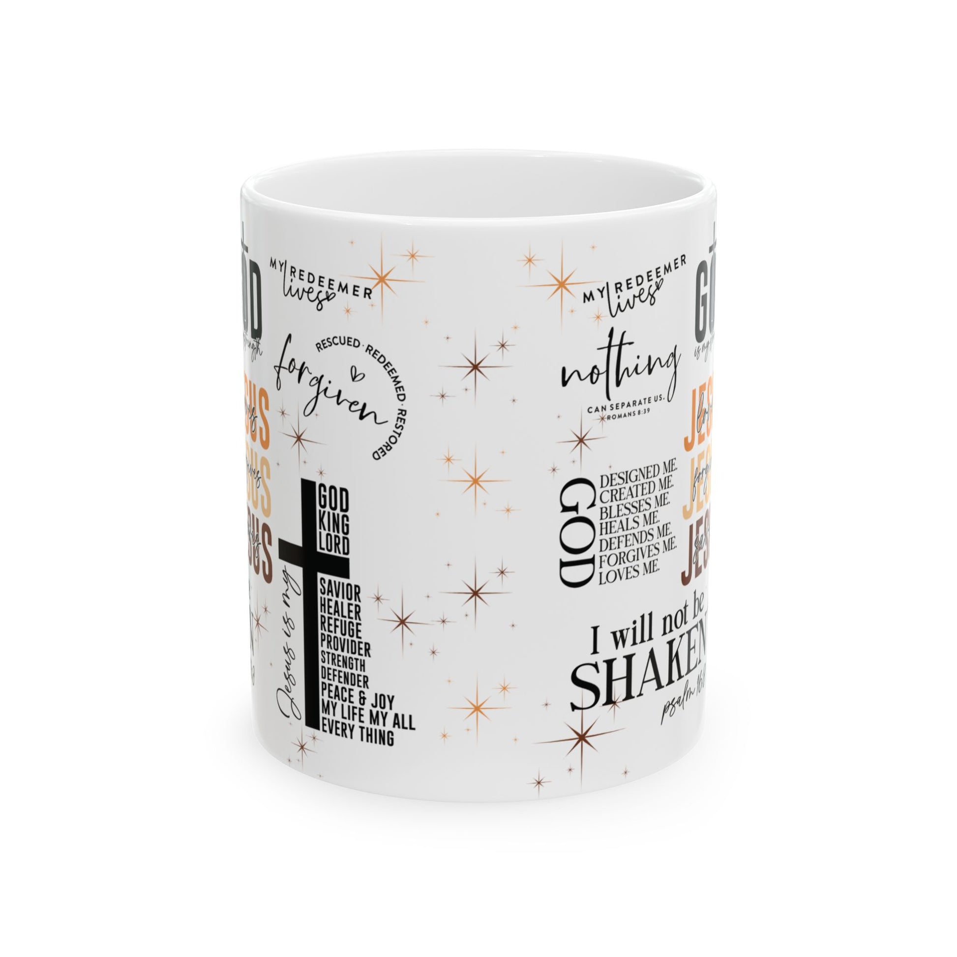 Jesus Quotes Bible Verse Mug All-Over Scripture Design 11oz/15oz, Dishwasher & Microwave Safe, Christian Gift for Coffee, Tea & Hot Chocolate Lovers Gift for Mom