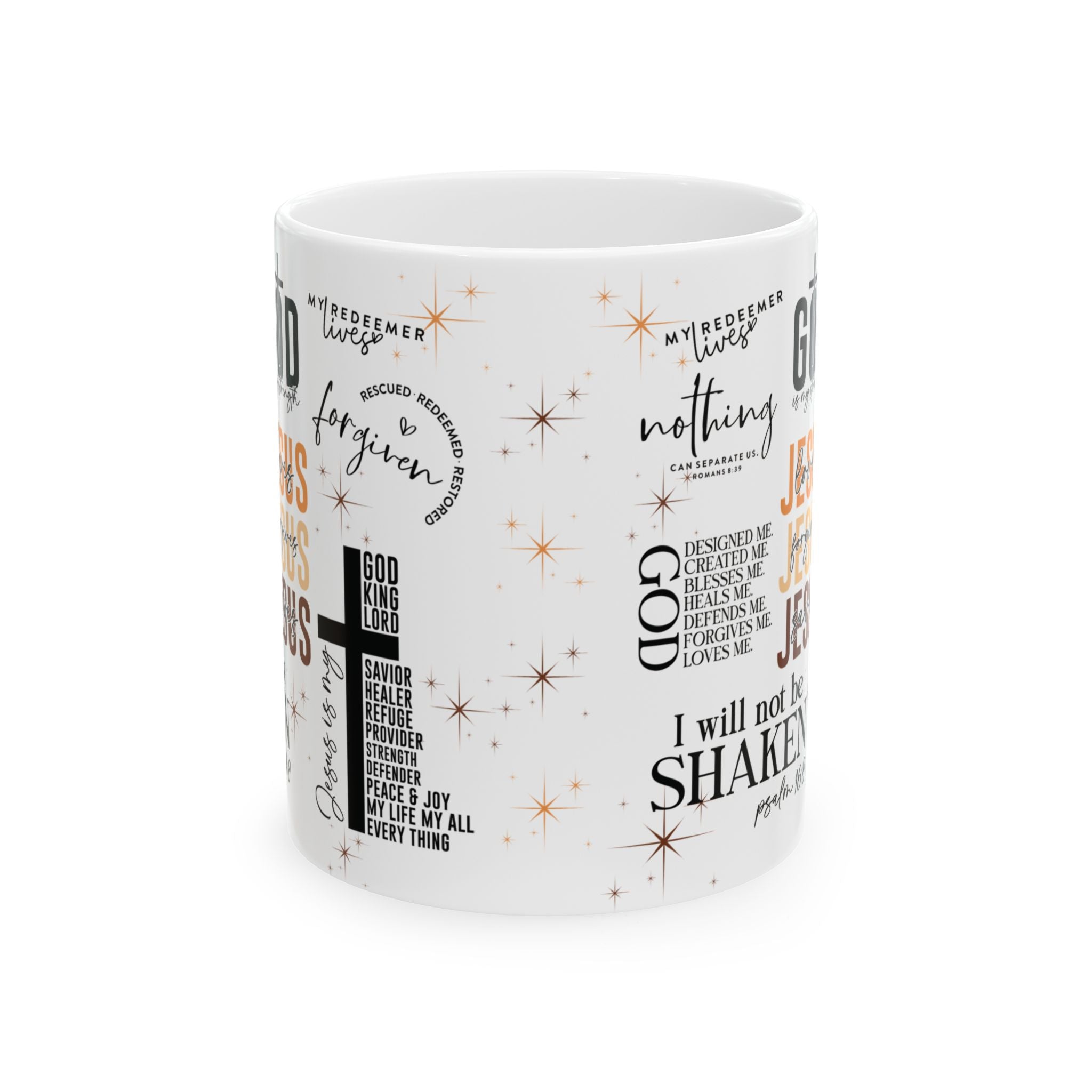 Mug de verset biblique avec citations de Jésus, motif des Écritures sur toute la surface 325ml/444ml, compatible lave-vaisselle et micro-ondes, cadeau chrétien pour les amateurs de café, thé et chocolat chaud, cadeau pour maman