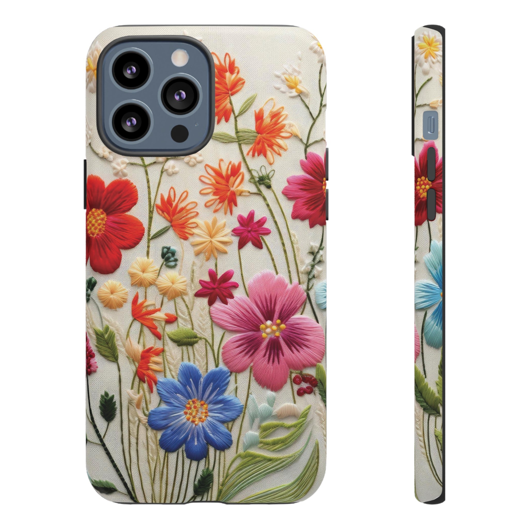 3D Floral Phone Case Elegant Faux Flower Durable for iPhone Samsung Smartphone iPhone 15, 14, 13 Samsung Gift for Mom