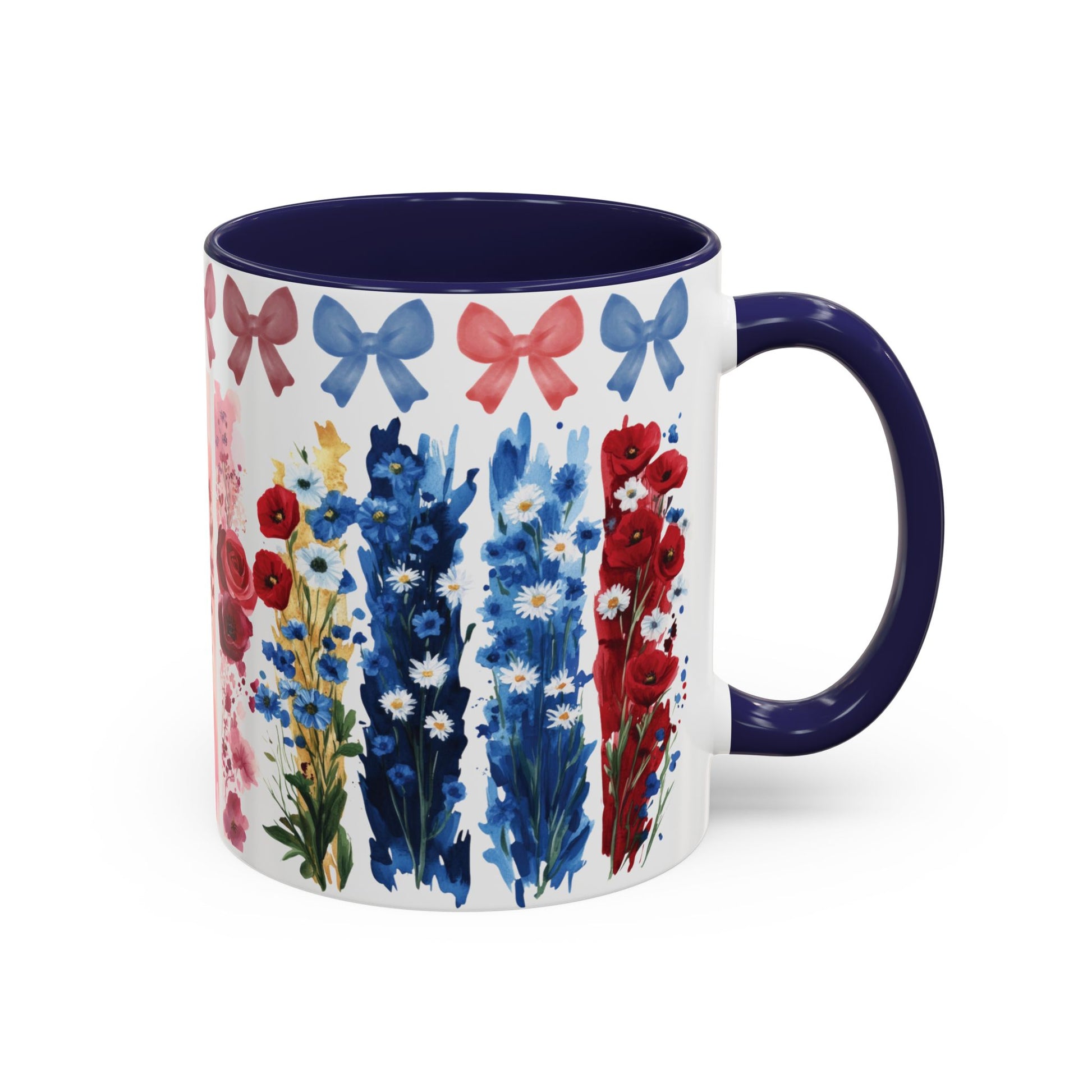Brushstroke floral With Bows| Christian Mug with Bible Verse | Inspirational Gift for Christians | 11oz and 15oz Ceramic Coffee Mug Cozy Spring Mornings