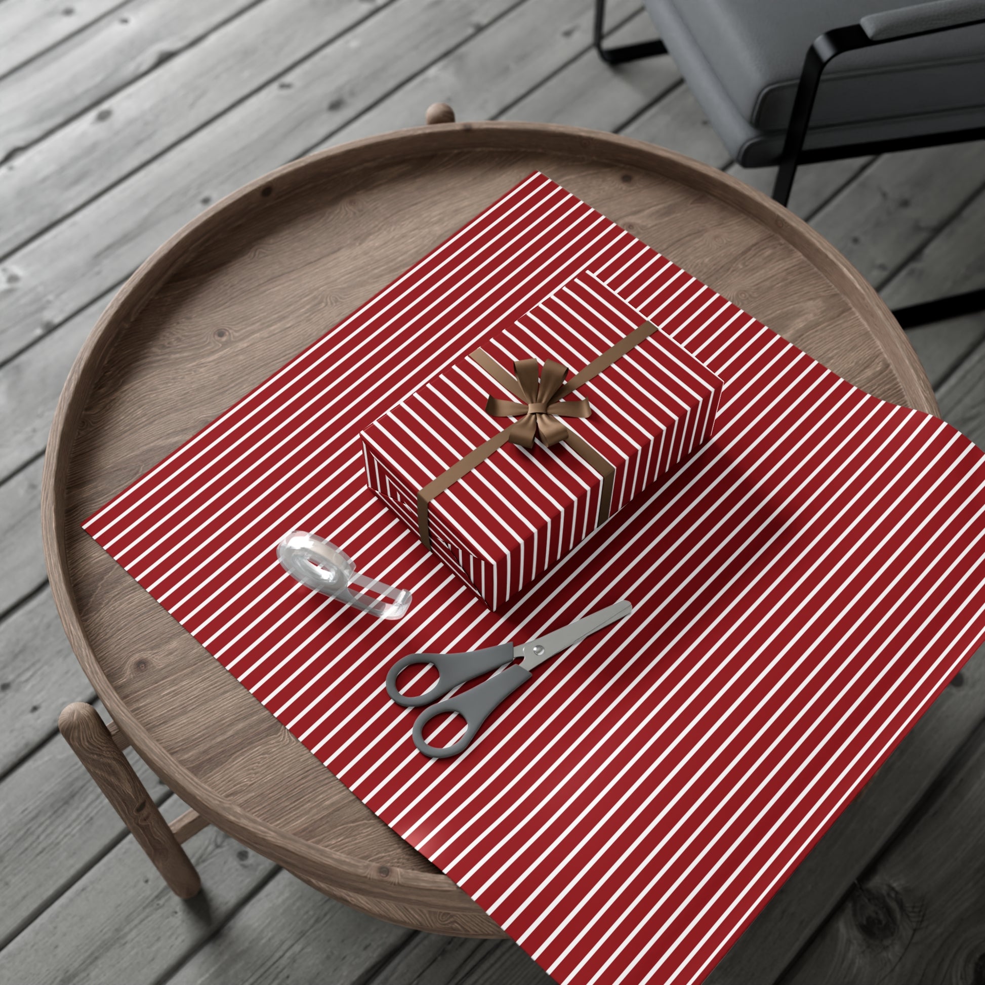 Festive Red and White Stripes Wrapping Paper Classic Holiday Design for Perfectly Wrapped Gifts, 100% Recyclable, Ideal for Christmas, Birthdays, and Special Occasions Christmas Decorations Festive Retro - MRSBYVALLE